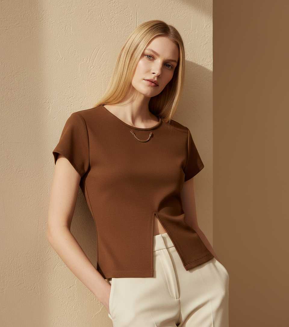 BLISS TEE [BROWN WOOD]