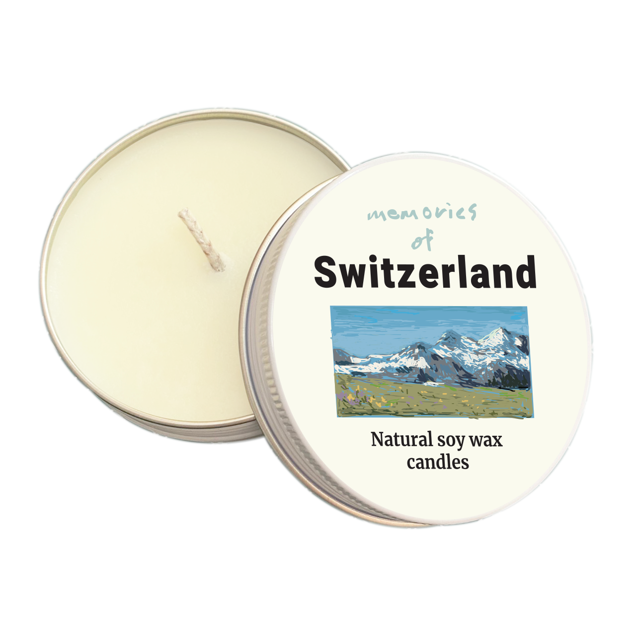 Summerstuff.marine - SOY WAX CANDLES กลิ่น MEMORIES OF SWITZERLAND (60 g) - เทียนหอมไขถั่วเหลือง