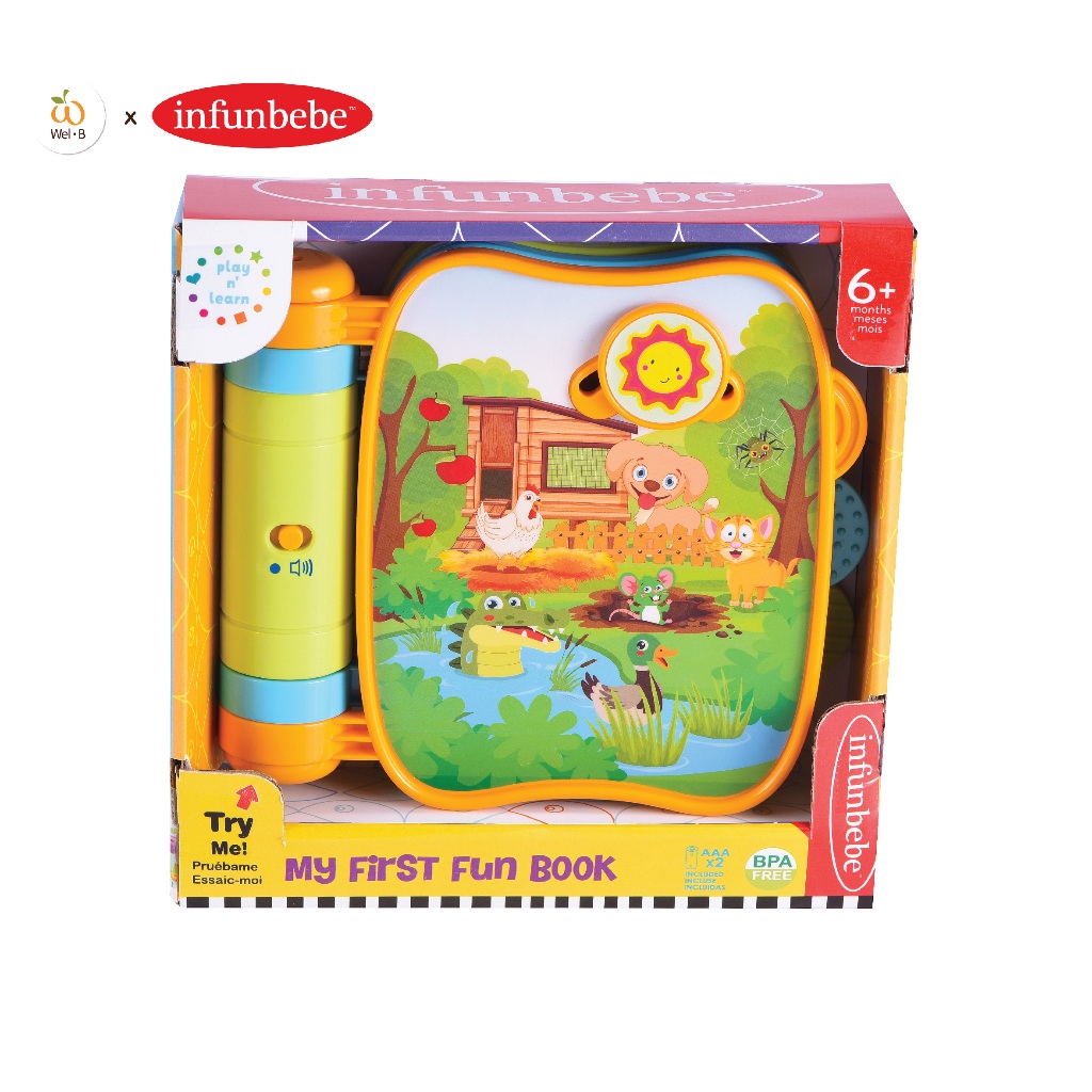 Wel-B x Infunbebe My First Fun Book - (หนังสือเพลง) ของเล่นเสริมพัฒนาการ มีเสียง ฝึกทักษะการสัมผัส