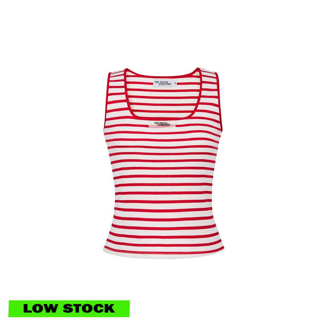 BRITTANY TANK TOP - RED STRIPES