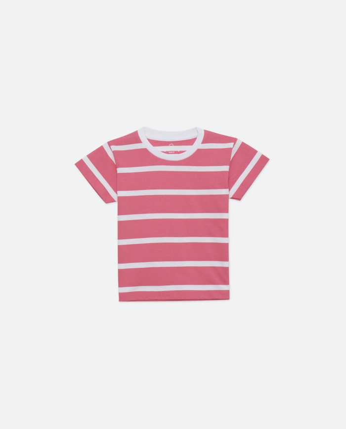 เสื้อเด็กลายริ้ว Striped Tee - Pink-White