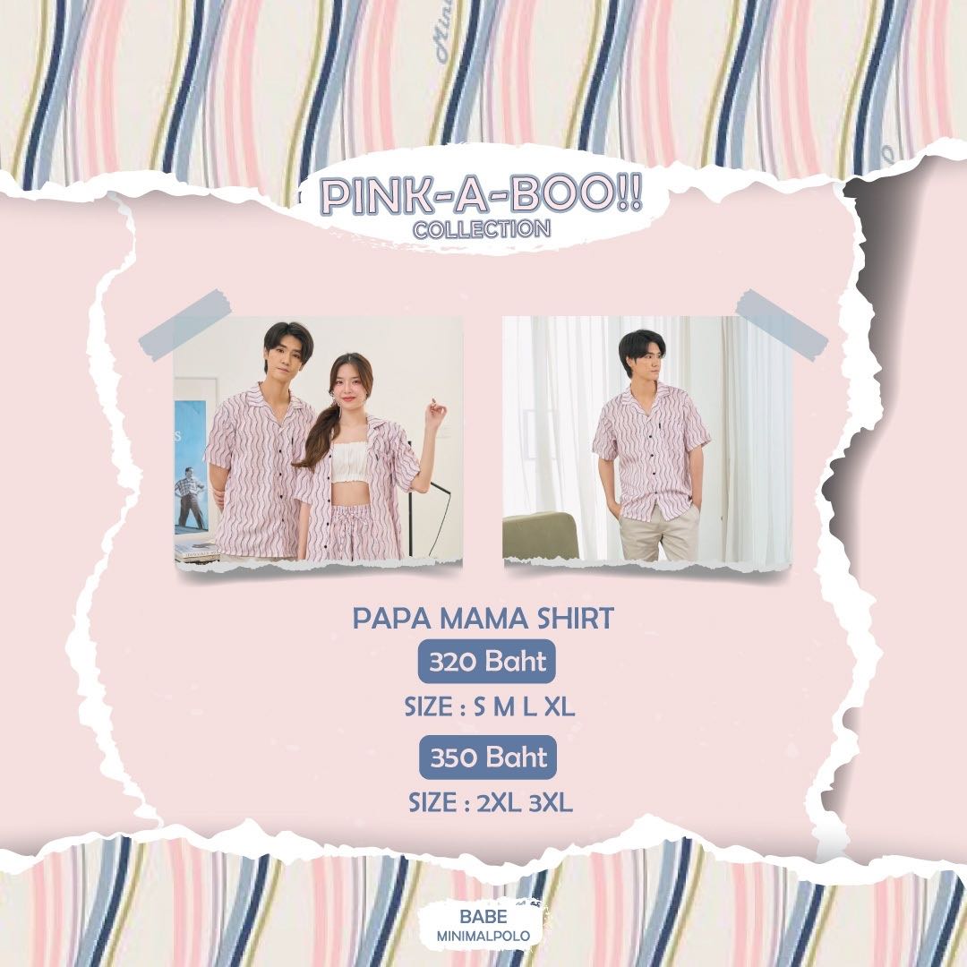 6.Pink-A-Boo! Papa Mama Shirt