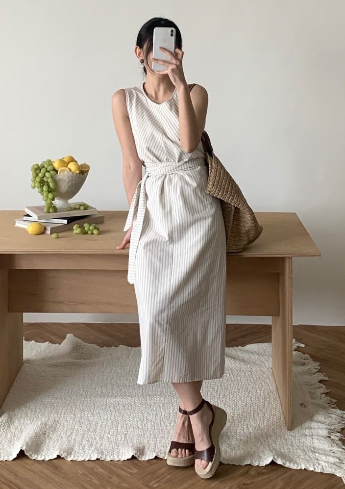 #bjstripedDress250615 (750THB)