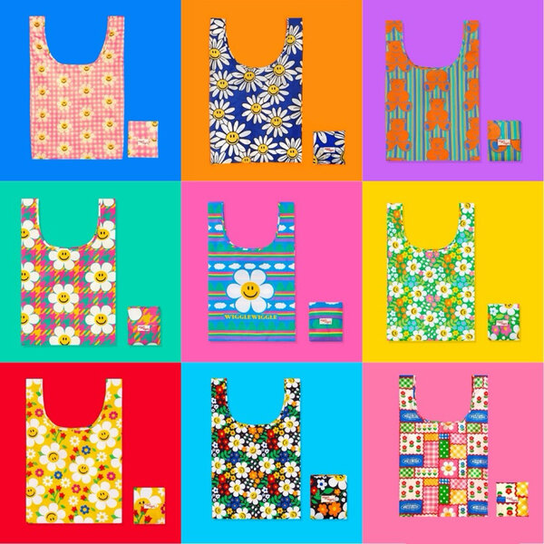 Wiggle Shopping Bags / กระเป๋าช้อปปิ้ง กระเป๋าพับได้ เป็นมิตรกับสิ่งแวดล้อม