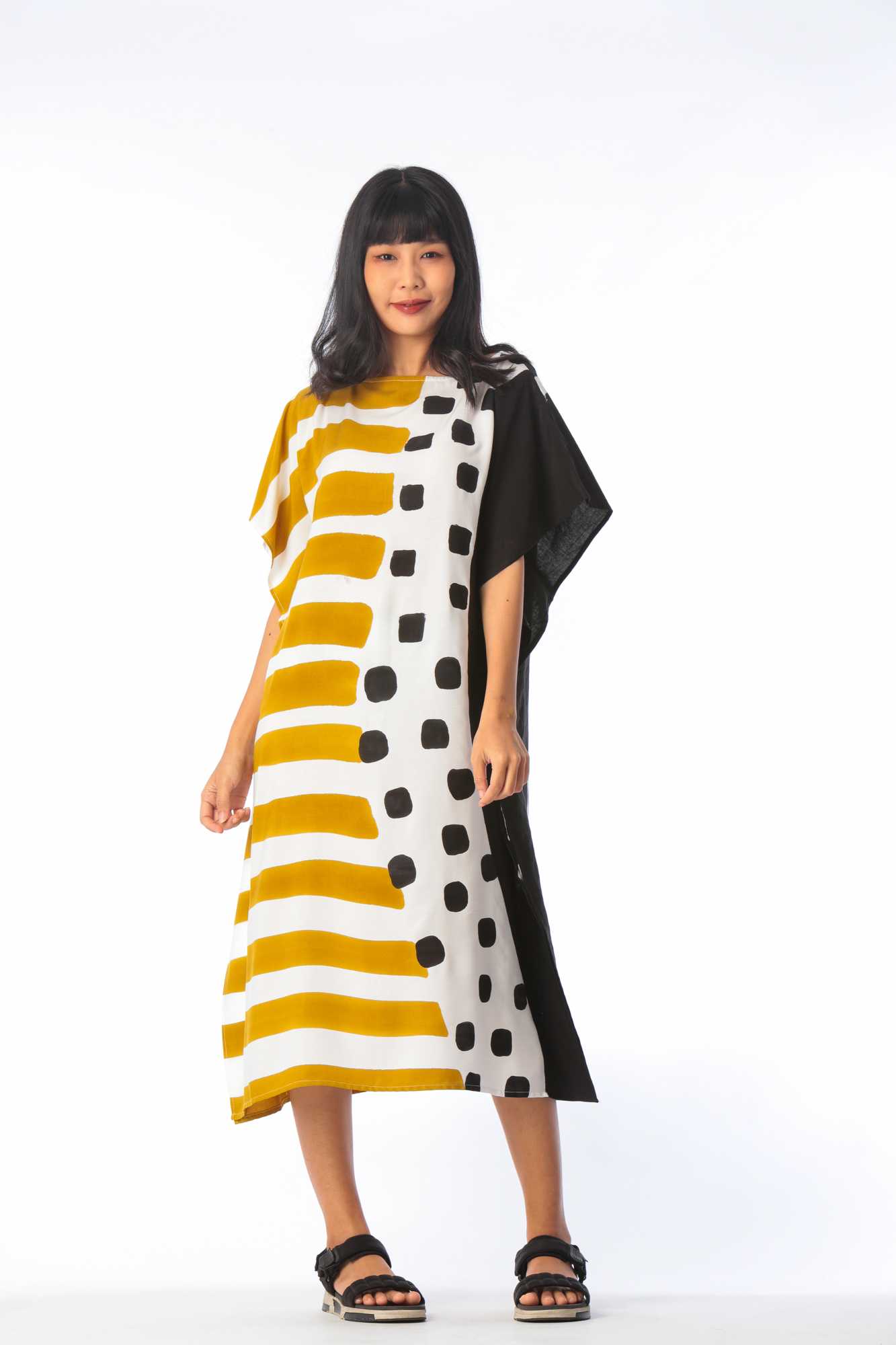 (Pre-order)  Kaftan Cotton Rayon Hand Paint คาฟทานคอตต้อนเรยอนแฮนด์เพ้นท์ Small Size