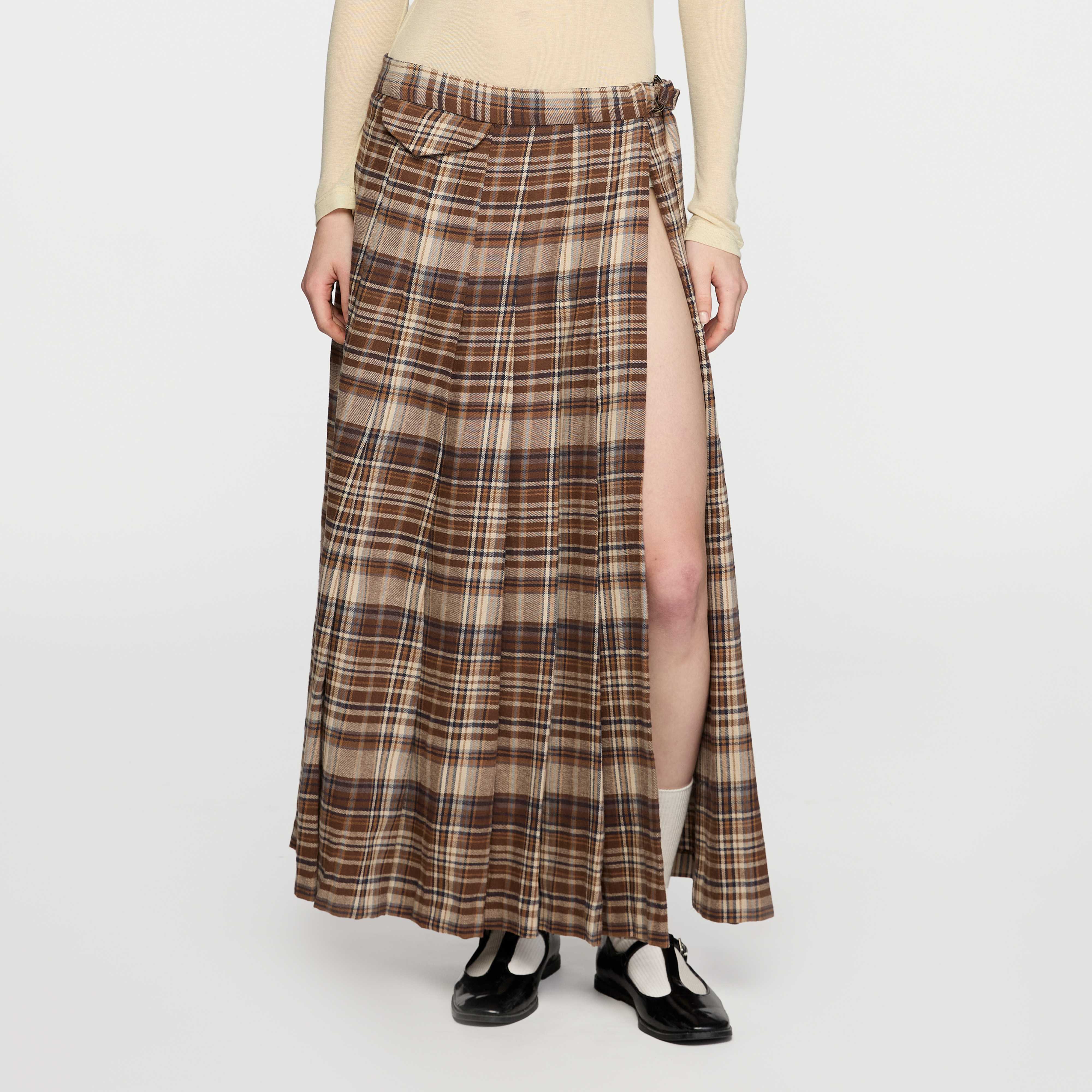 TARTAN PLEATED SKIRT