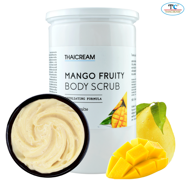 Thaicream Mango Fruity Body Scrub ไทยครีม สครับผิว มะม่วง ขัดขี้ไคล สปาผิว ขนาด 1 กิโล