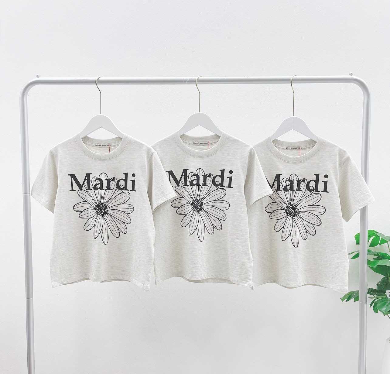 Mardi Flower Slim T-Shirt (Oatmeal)