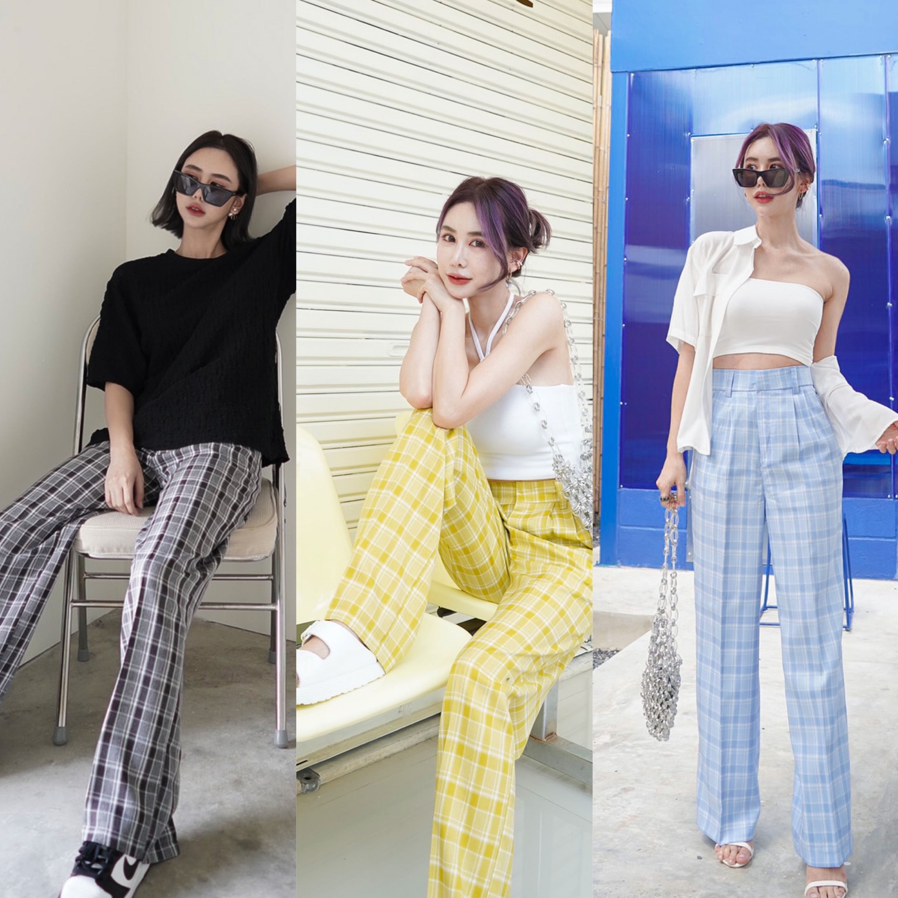 Bemingpants029 (XS-4XL) - Cozy pants tartan (ลายสก็อต)