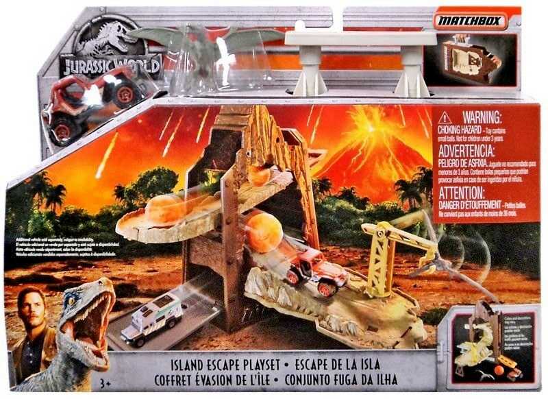 Jurassic World Matchbox Island Escape Playset (FMY53-FMY54)
