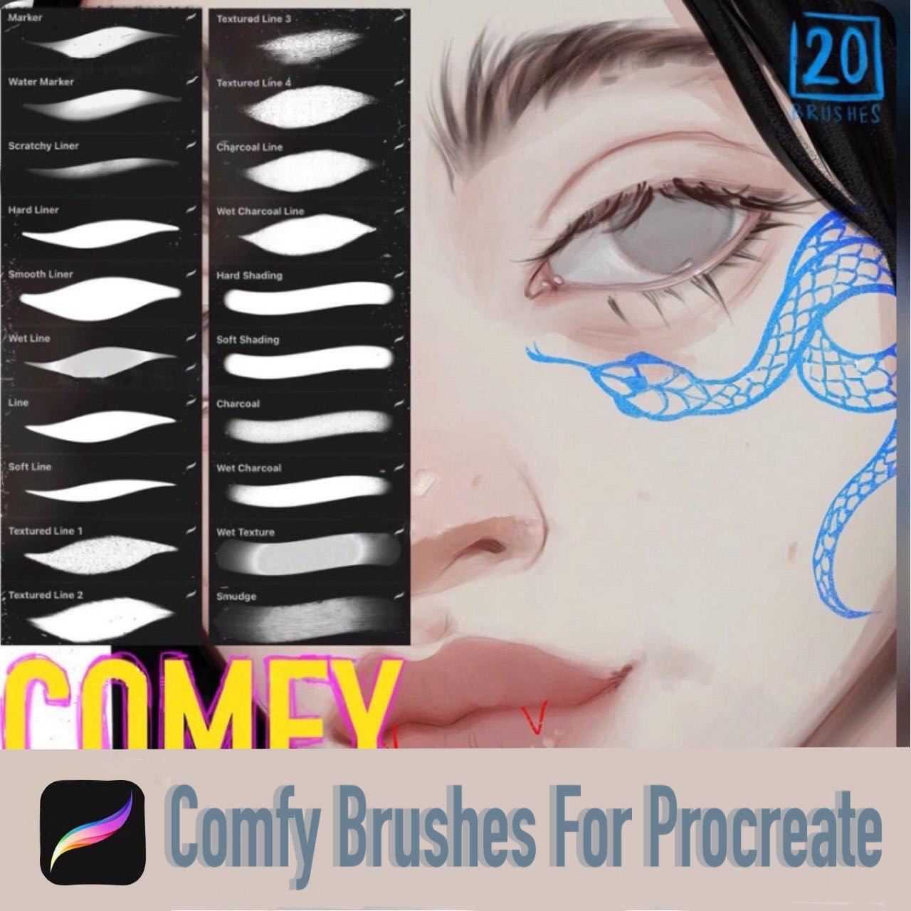 ❗️ลดราคา❗️Comfy brushes for Procreate