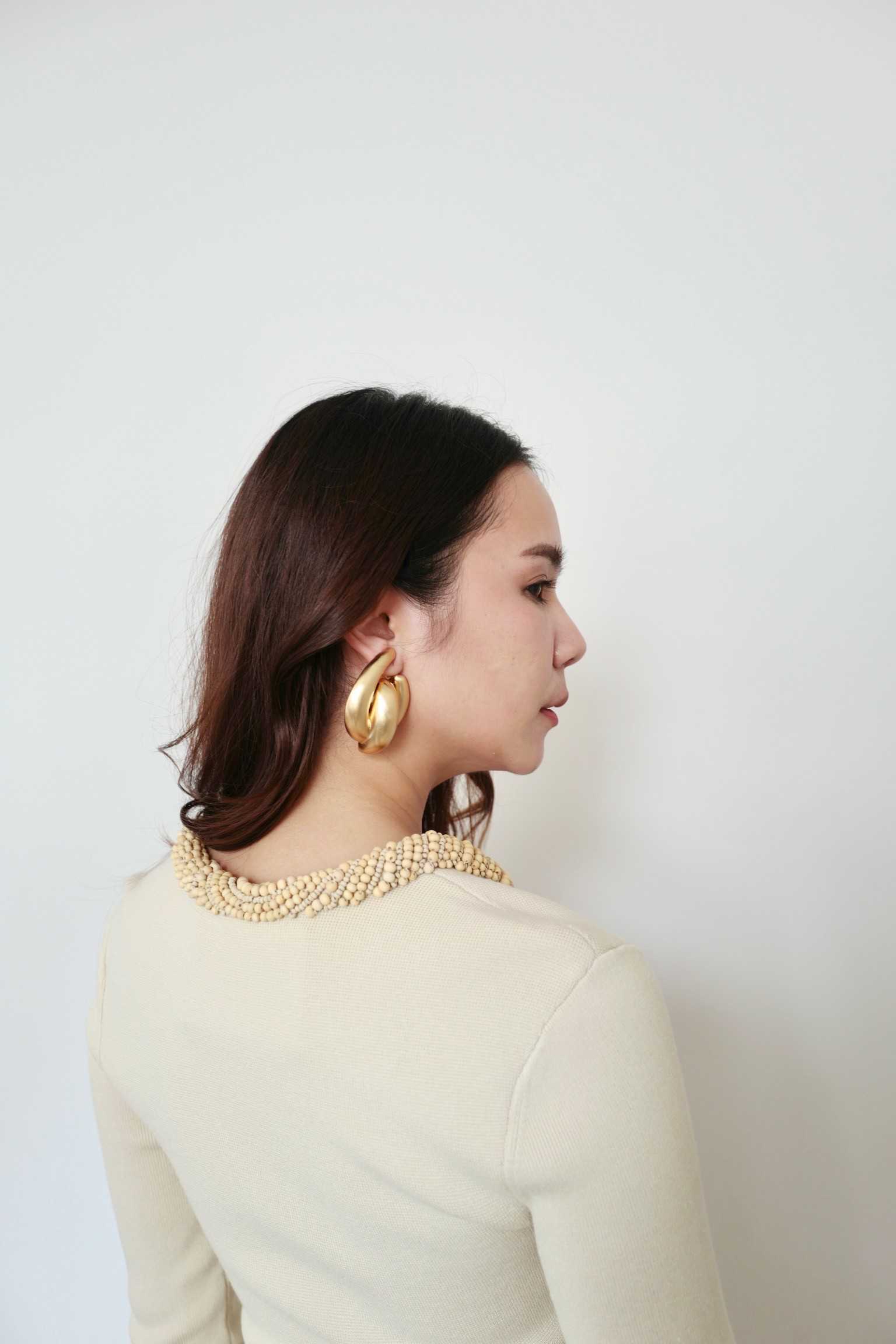 Cult Gaia AUDRINA EARRING - BRUSHED BRASS