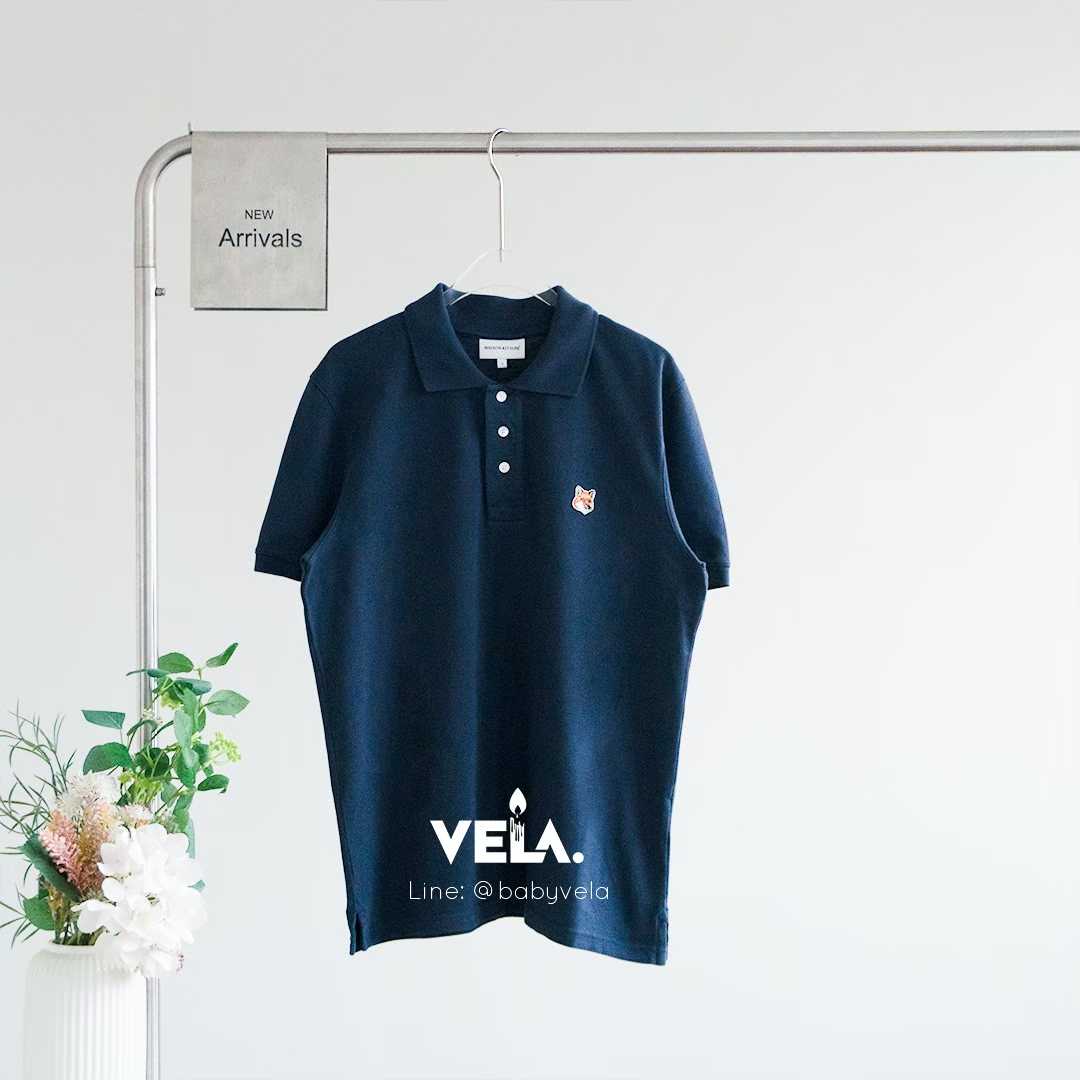 Maison Kitsuné  Fox Head Patch Regular Polo (Navy)
