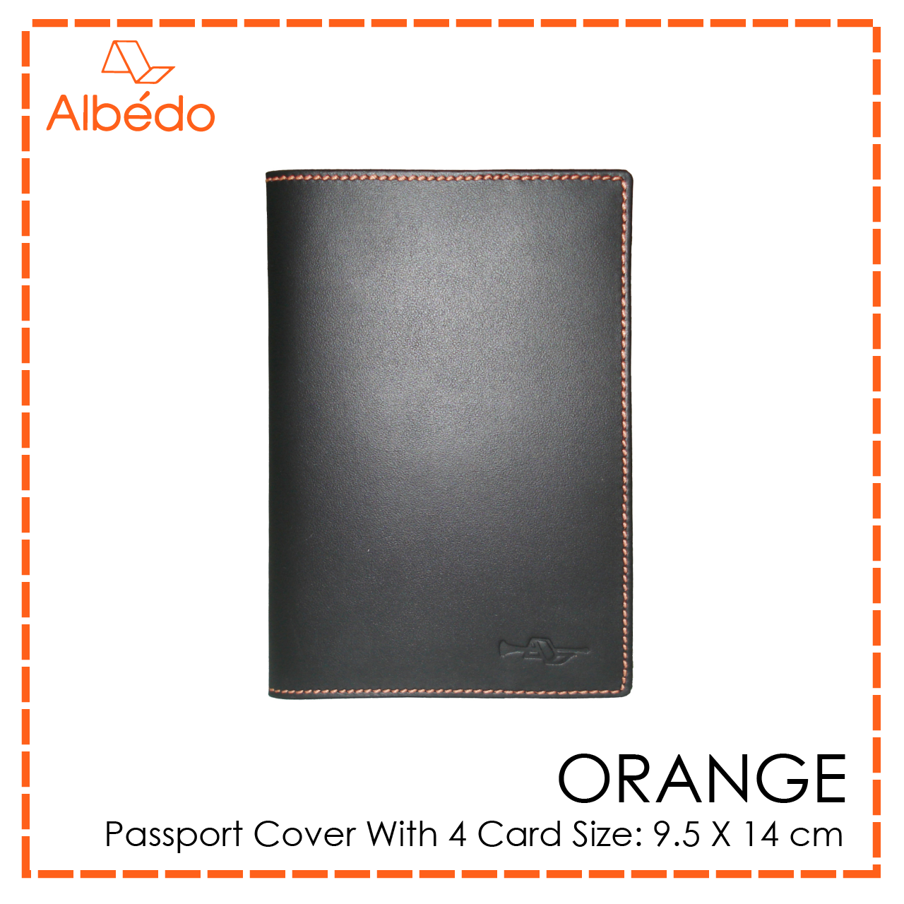 ORANGE PASSPORT COVER WITH 4 CARD-OR04499
