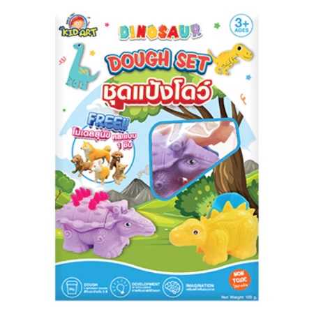 คิดอาร์ท ชุดแป้งโดว์และแม่พิมพ์ไดโนเสาร์ Kidart Dough + Molds Dinosaur 2in1 (DOP100/DINO2+1)