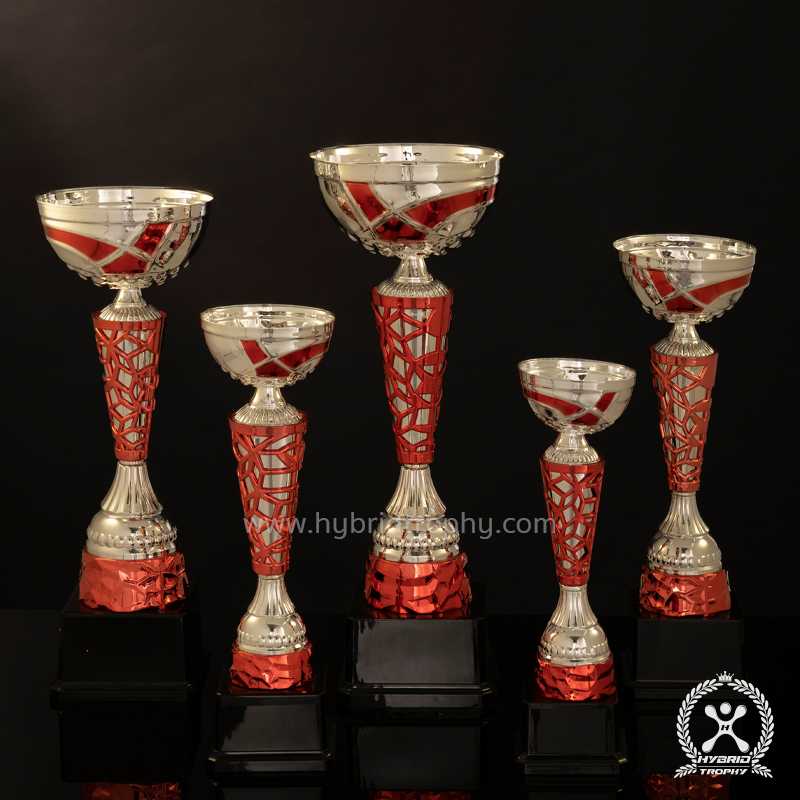 Hybrid Trophy ถ้วยรางวัลโลหะอิตาลี HYB-233 สี Red