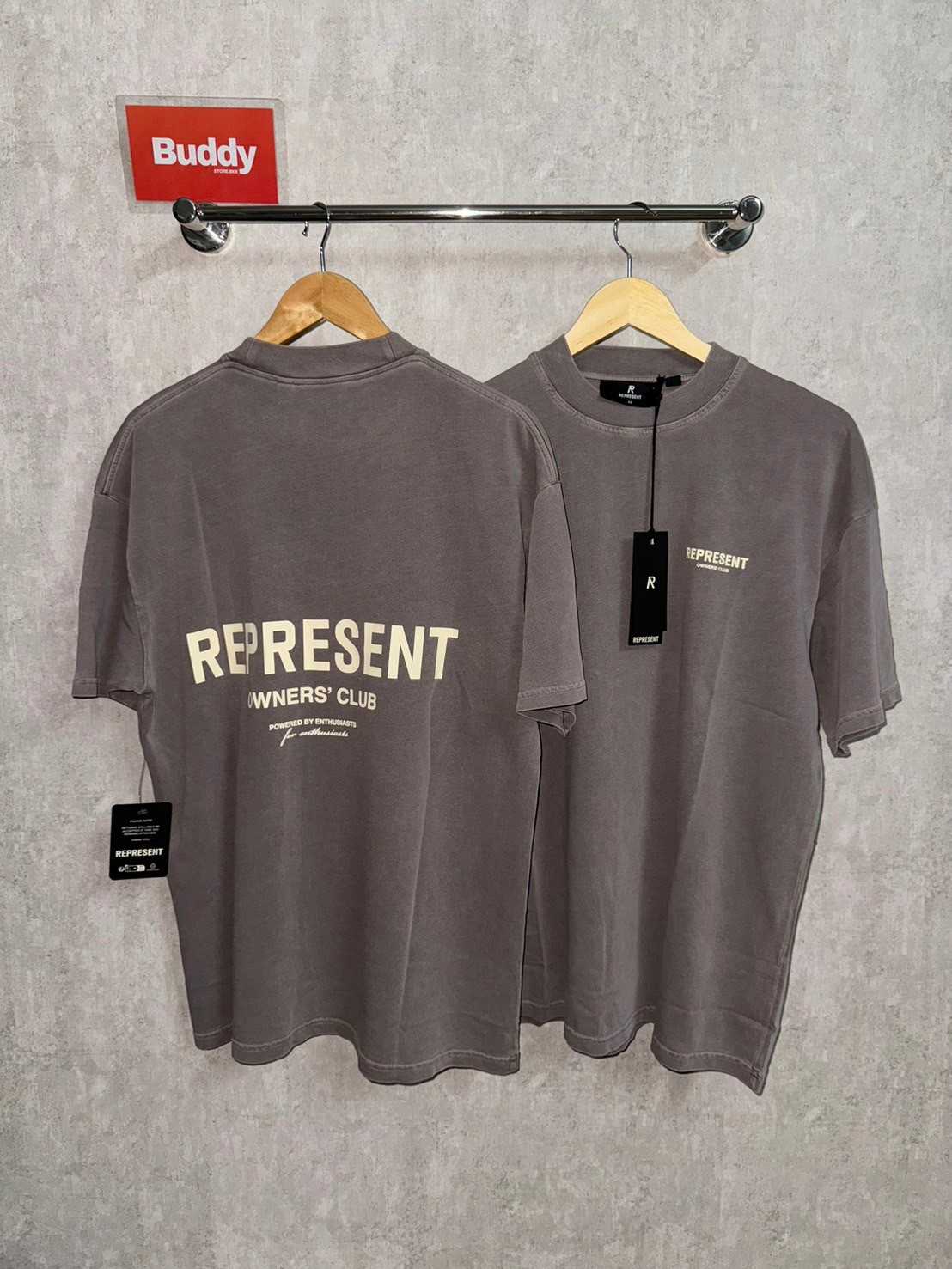 REPRESENT OWNER CLUB TEE (BLACK,AGED BLACK,ASH GREY,FLAT WHITE,FOG,POWDER BLUE)