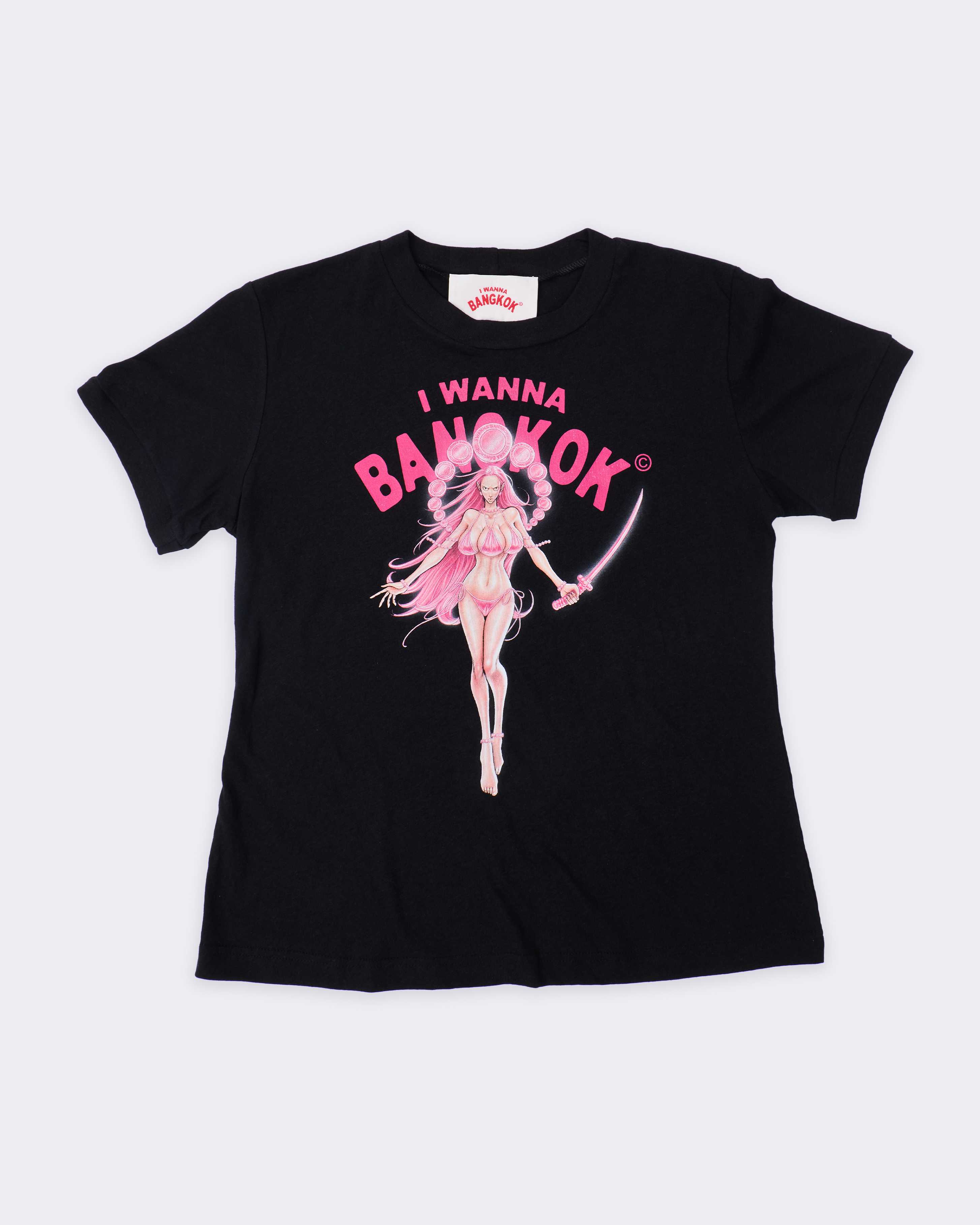 Black Goddess Ringer Tee