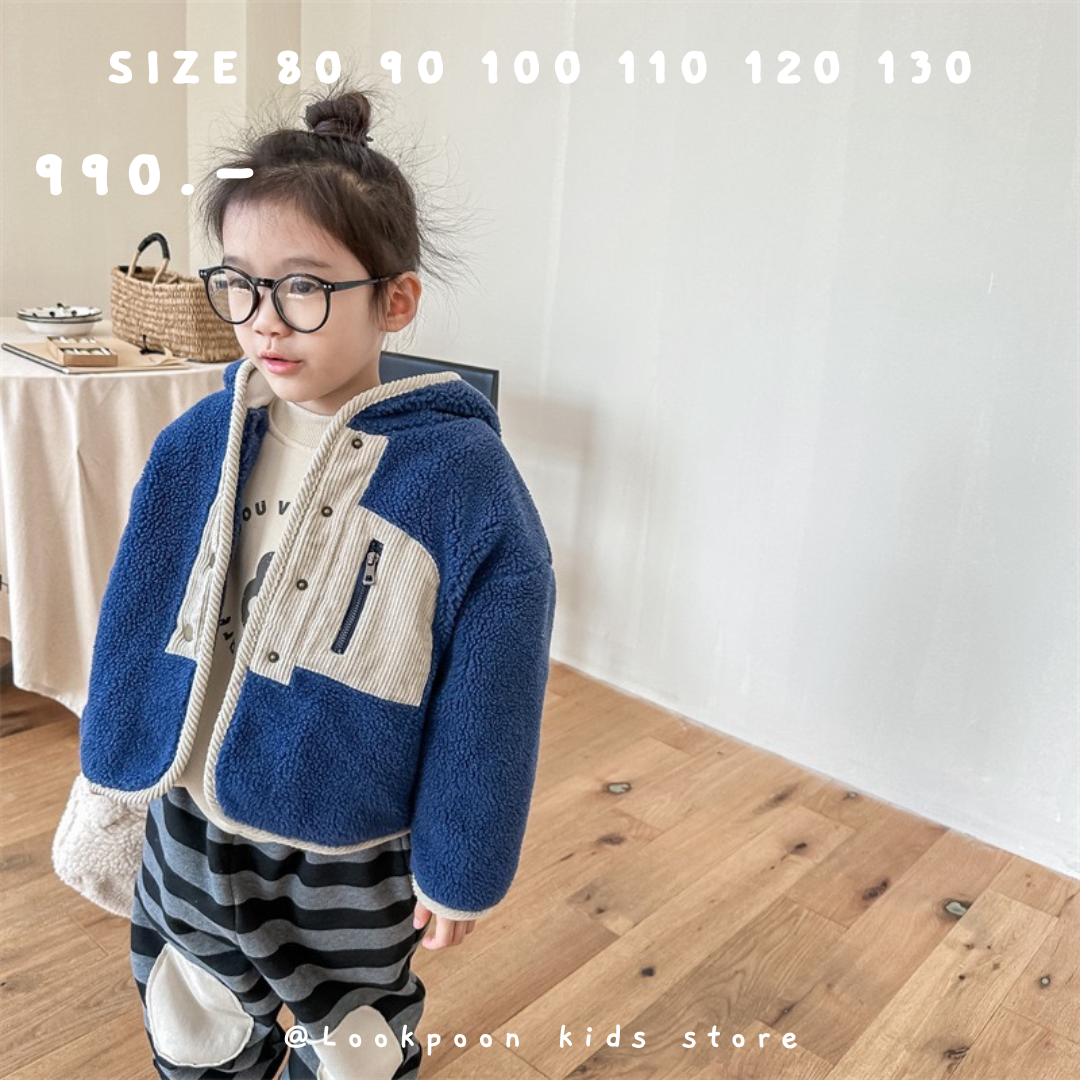 Winter❄️Hooded Teddy Padded Jacket เสื้อกันหนาวบุขนมีฮู้ดกระดุมหน้า
