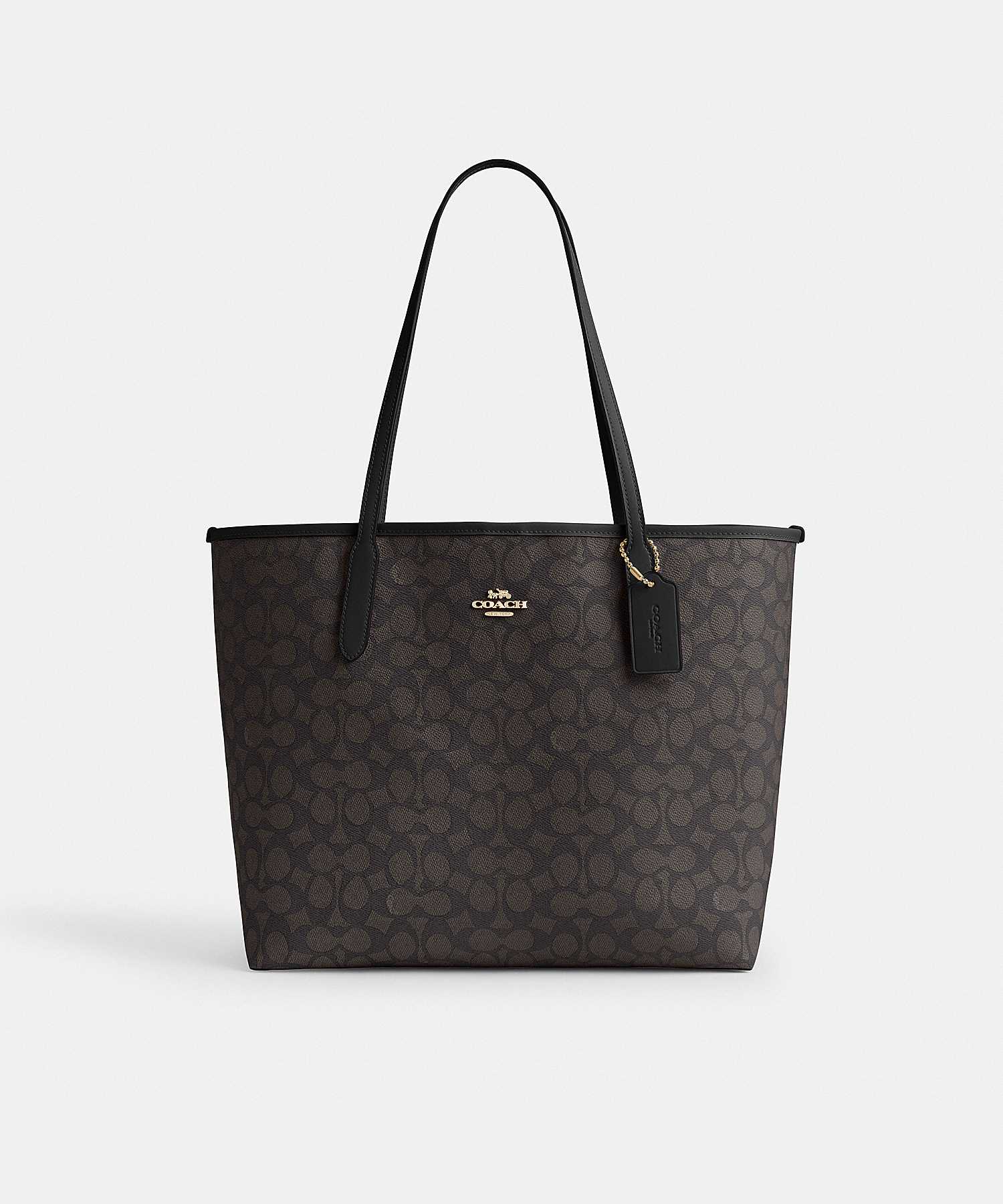 COACH CITY TOTE BAG IN SIGNATURE CANVAS CV976 IMXAQ