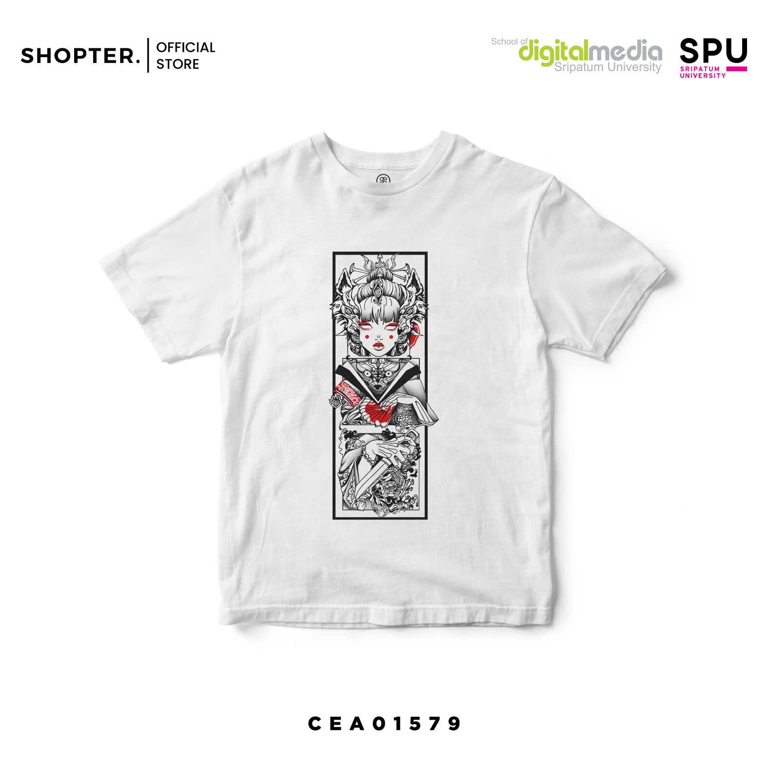 เสื้อยืด พิมพ์ลาย โยไค Pop Culture 👺 รหัส CEA01579-CEA01580 #คณะดิจิทัลมีเดียSPU