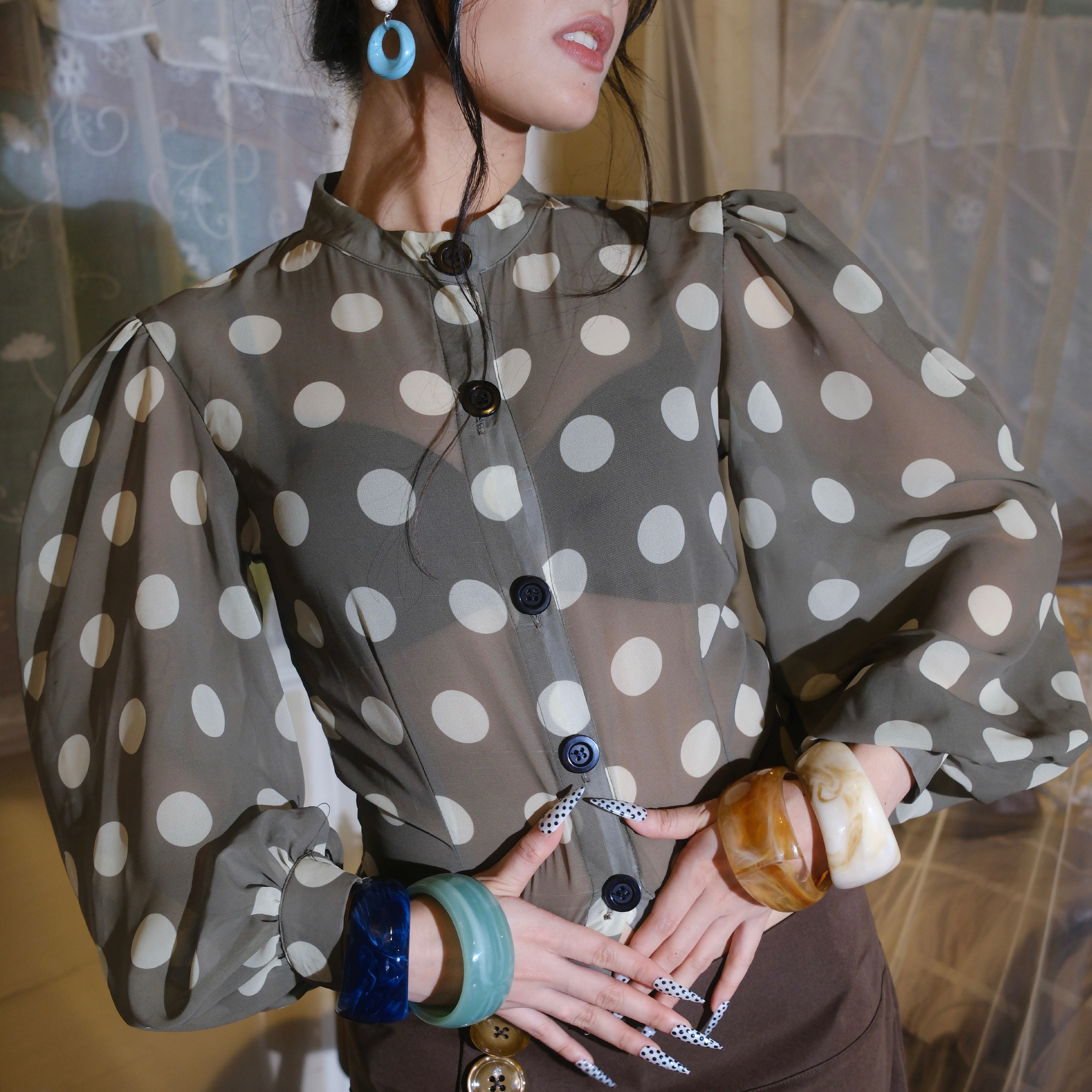 Dotty Blouse Top
