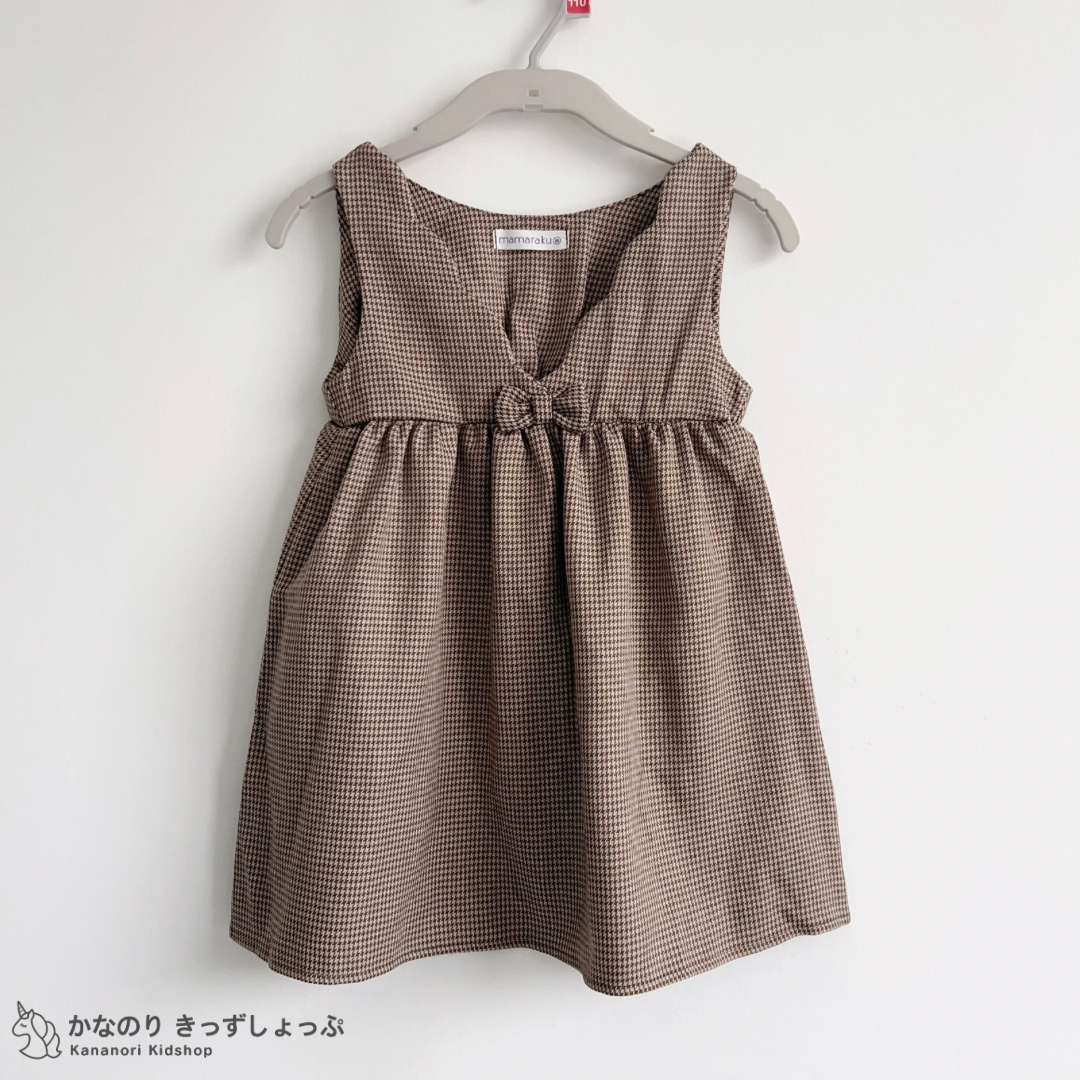 🧸พร้อมส่ง เดรสลายสก็อตสไตล์ญี่ปุ่น 110-140🤎