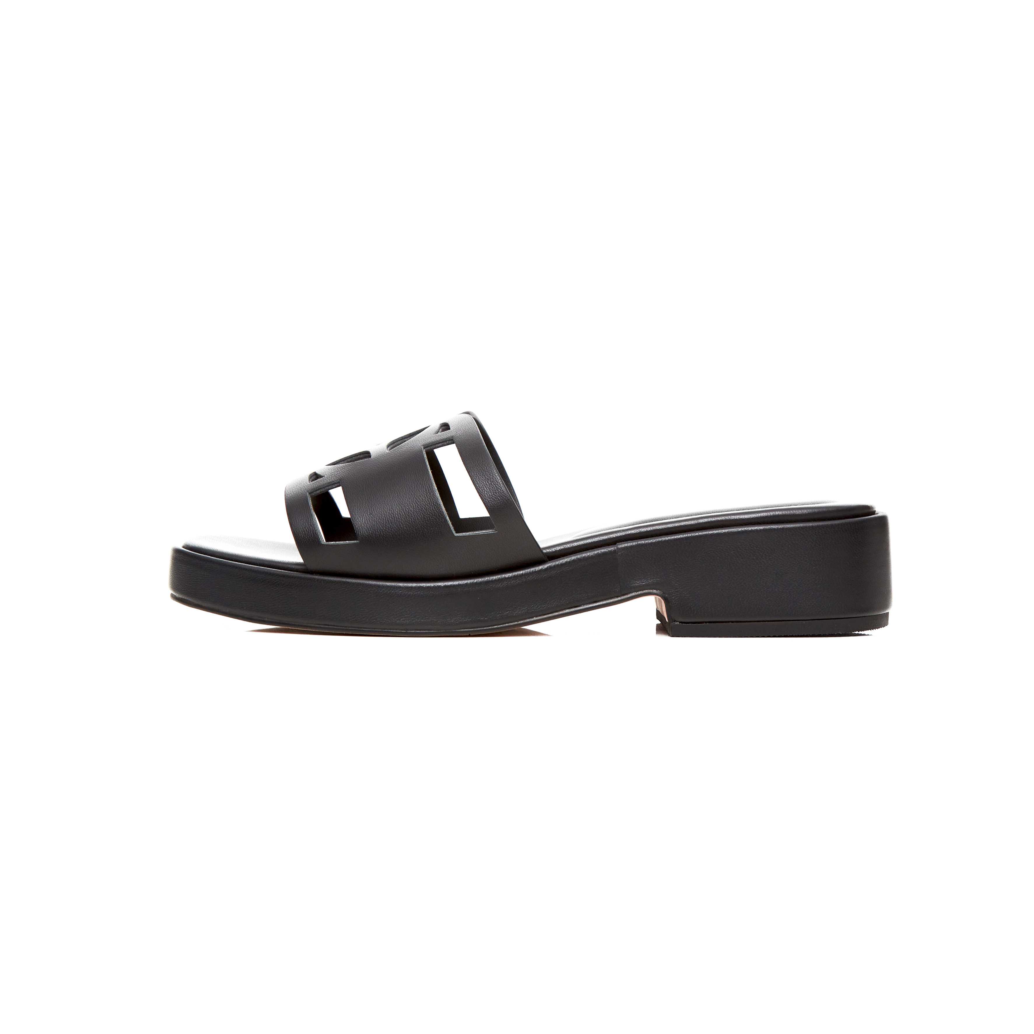 OandB Platform Sandals in Beyond Black