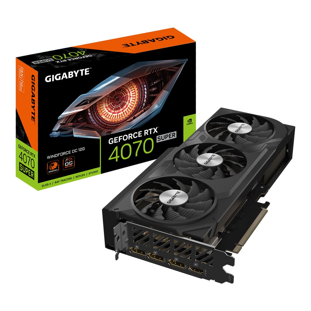 GIGABYTE GEFORCE RTX 4070 SUPER WINDFORCE OC 12G - 12GB GDDR6X (GV-N407SWF3OC-12GD)