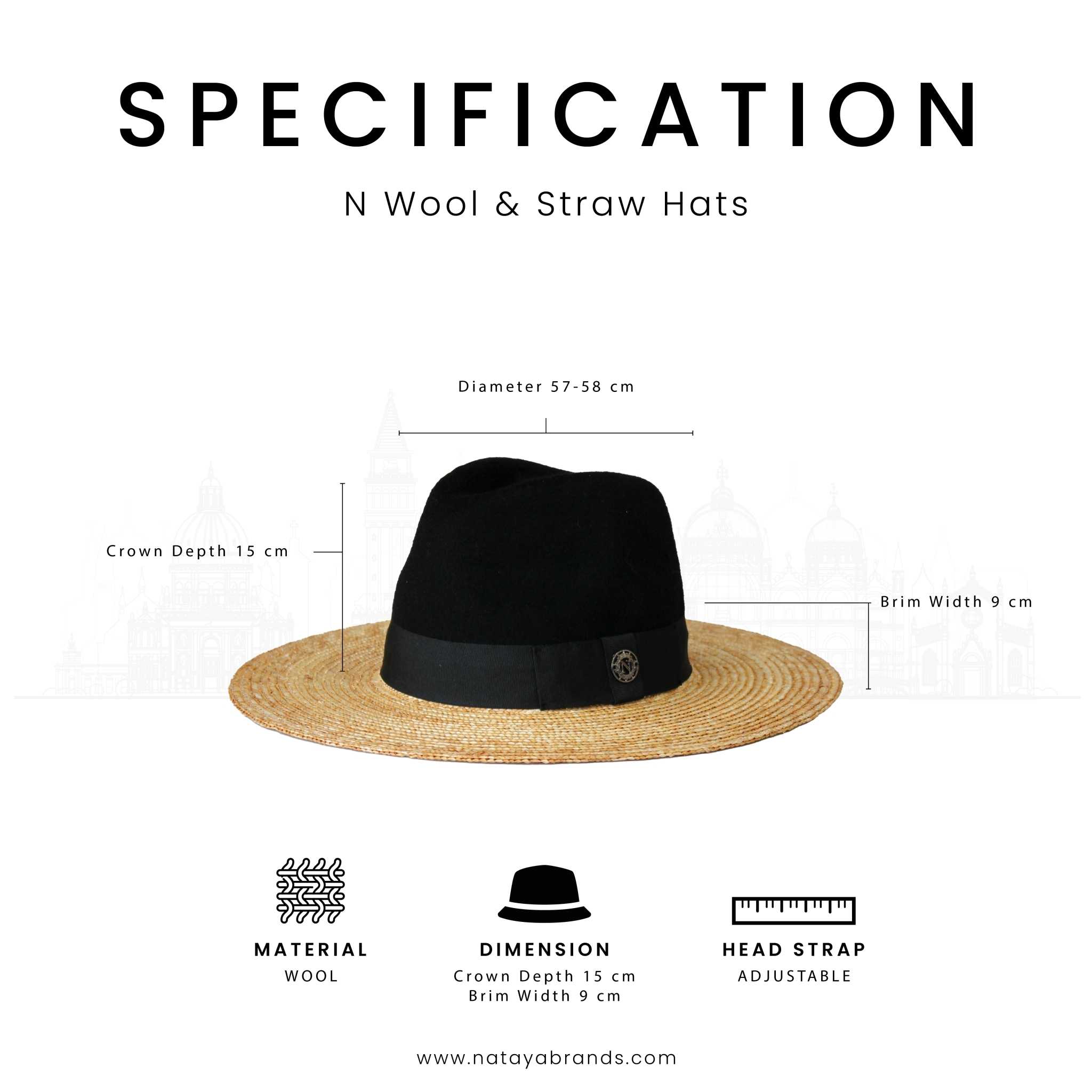 Nwool&straw hats