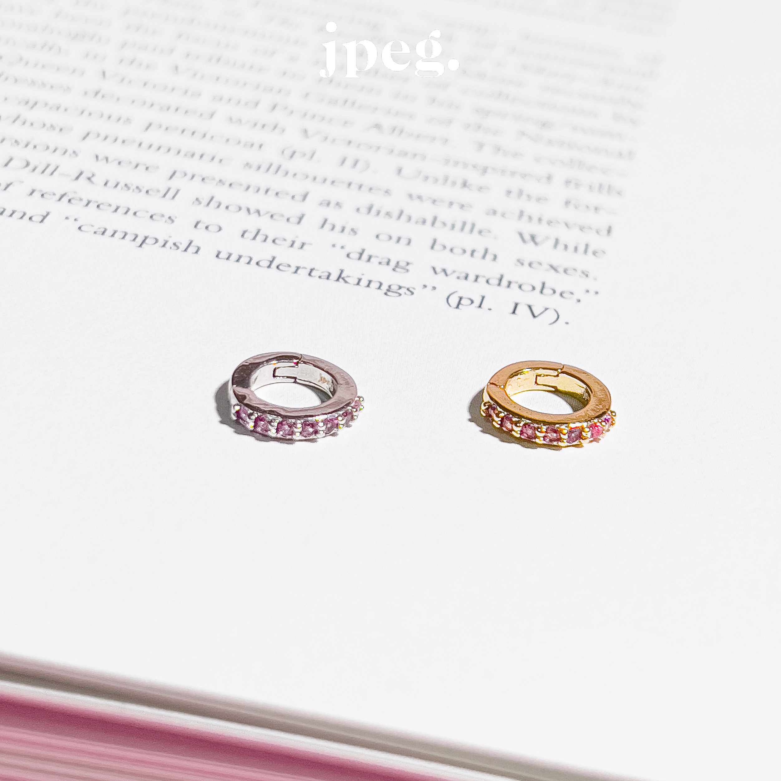 fuchsia pink - diamond clip (brass) คลิปใส่ชาร์ม