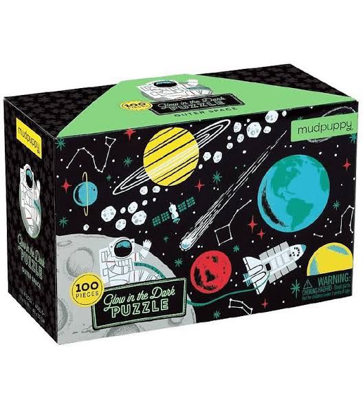 จิ๊กซอว์เรืองแสง 🪐🪲  Glow in the dark puzzle  ลายOuter Space Glow-in-the-dark Puzzle (100 ชิ้น)
