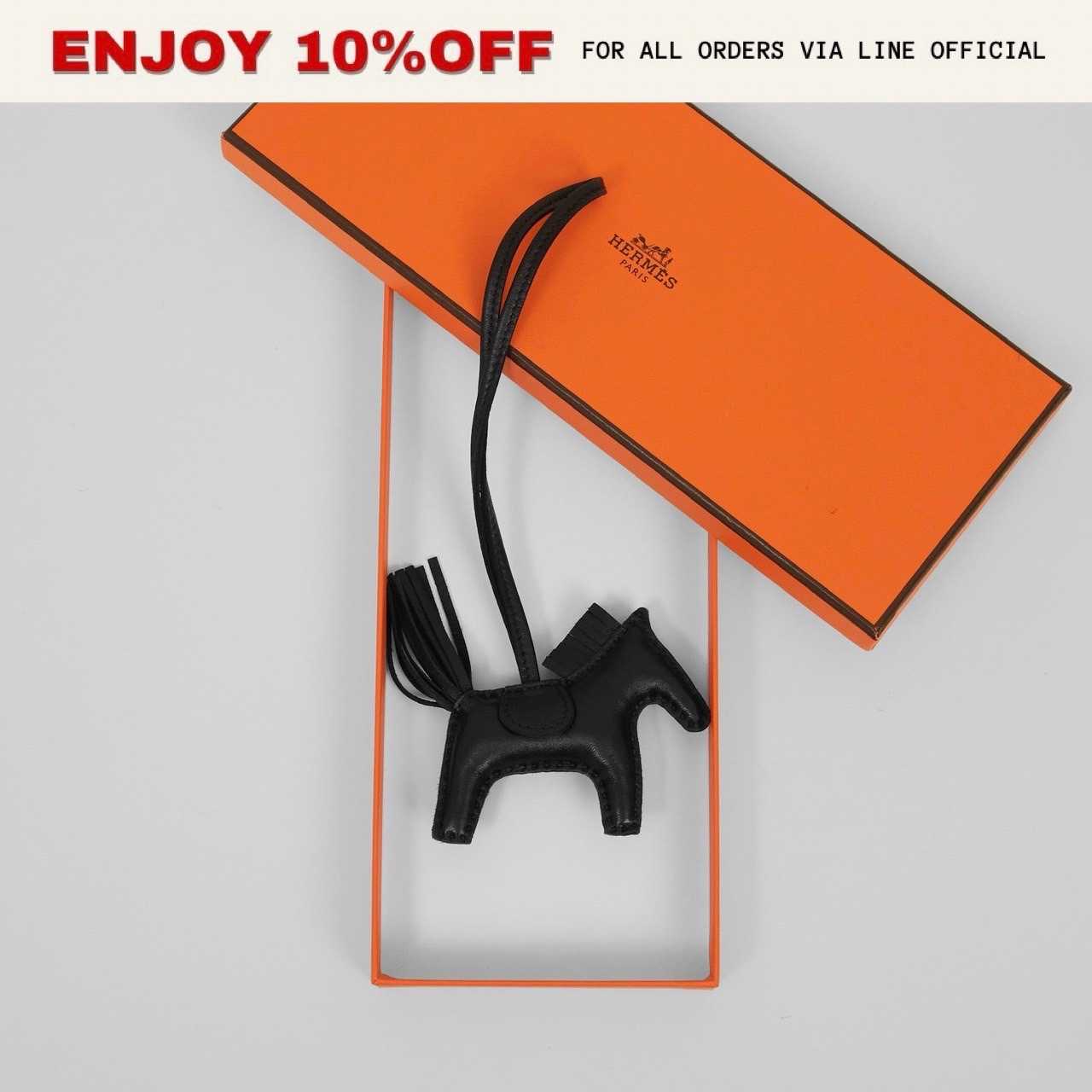 📍LIKE NEW📍HERMES Rodeo PM Charm สี Noir | ACC
