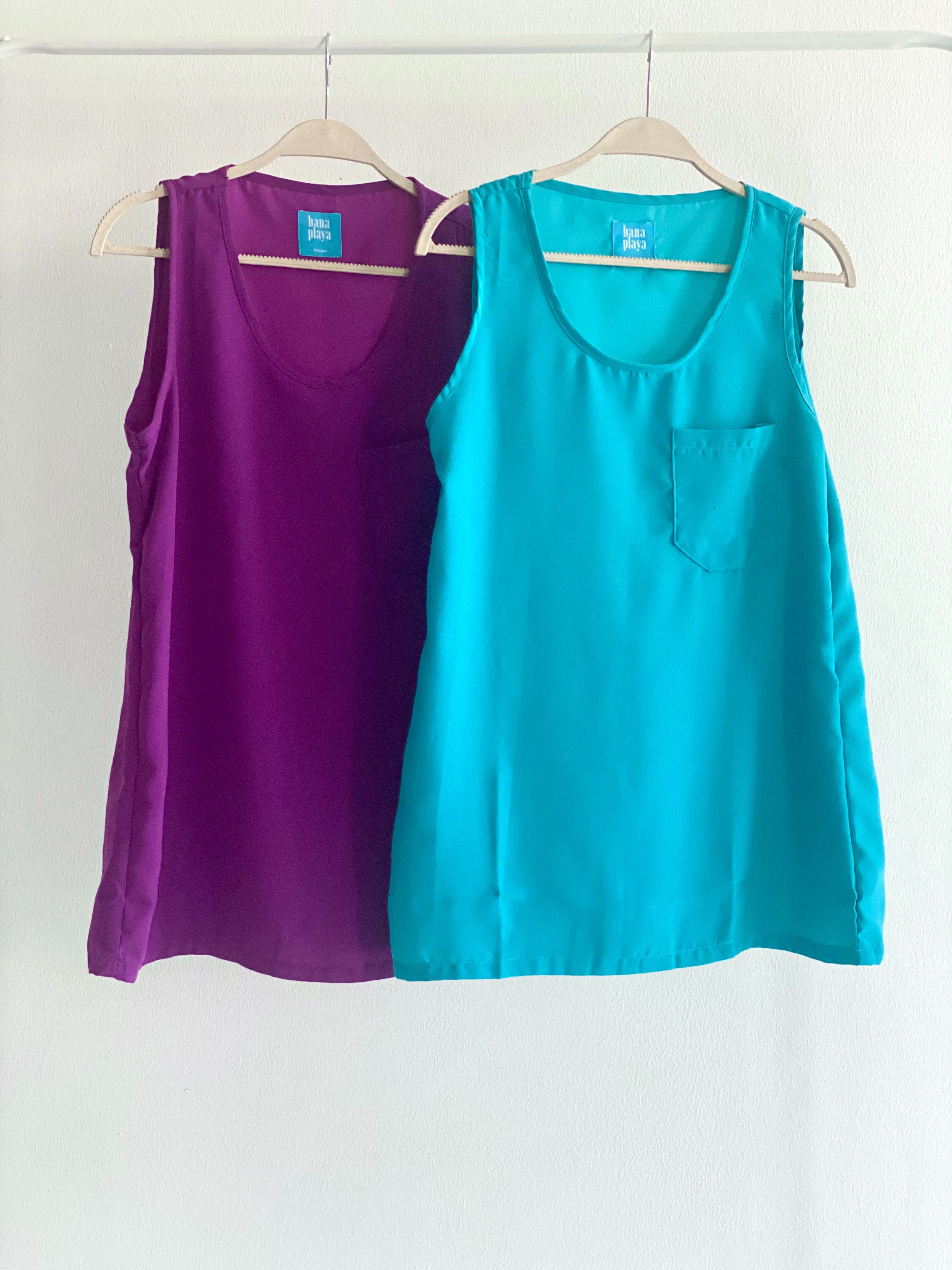 Nano Silk Satin Sleeveless Blouse