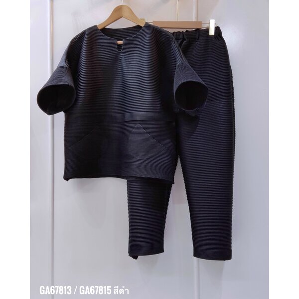 2MUAY รุ่น GA67813 / GA67815 THICK HORIZONTAL PLEATED SET 8 สี FREE SIZE