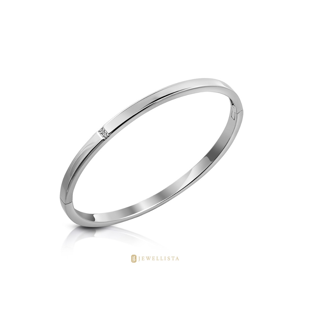 Jewellista กำไลเงินแท้ 925 ประดับพลอย CZ รุ่น Peach
