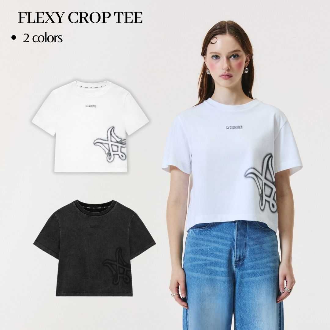 Merge Official - Flexy Crop Tee (Black Thunder จัดส่ง 5 July)(เปิดขาย 15 Jun  20:00)