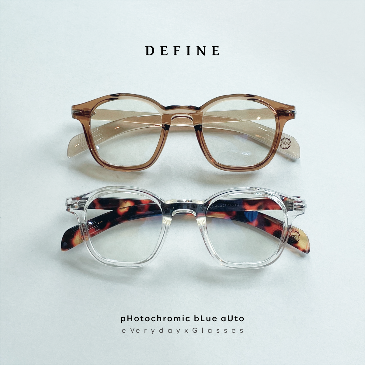 EVERYDAY แว่นกรองแสงสีฟ้า รุ่น DEFINE กรองแสงคอมมือถือ ออกแดดเปลี่ยนสี Original Green กรอบTR90