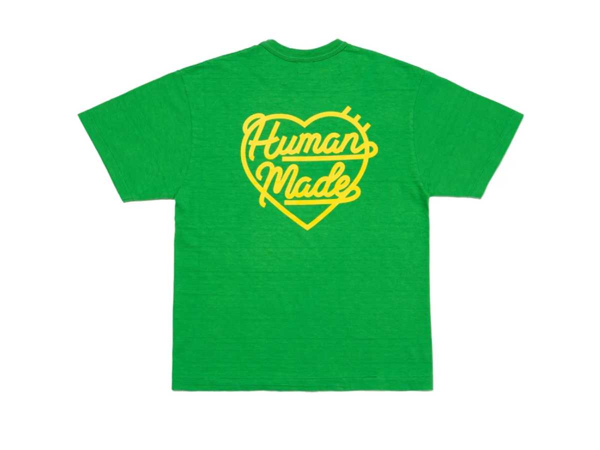 Human Made Heart Yellow Green T-Shirt