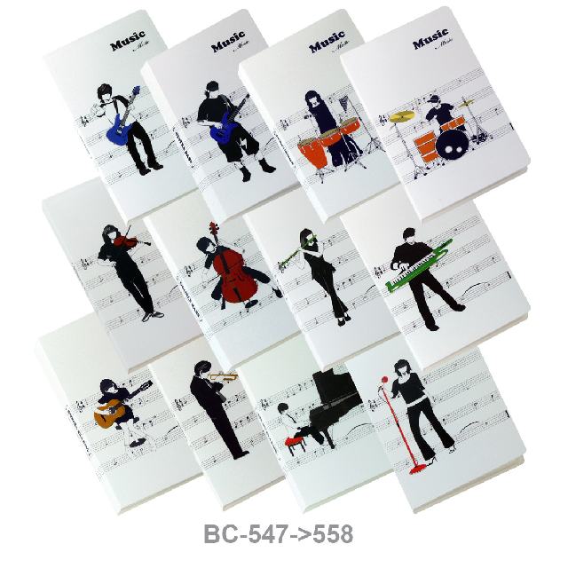 แฟ้มใส่นามบัตร Card Album 60ช่อง ชุด Music #BC-547 - BC-558