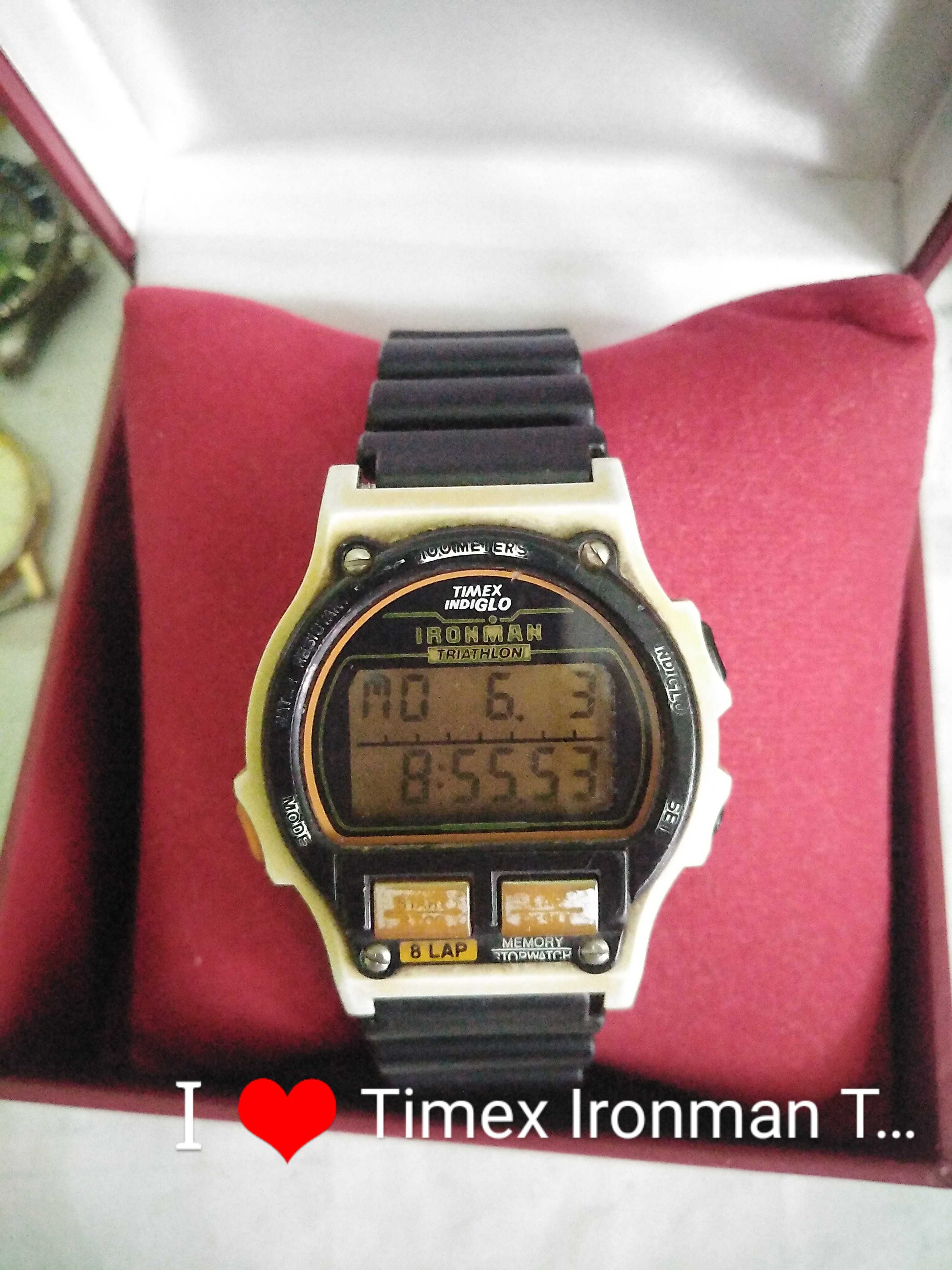 Timex® Ironman Triathlon Watch Men 41mm. Indiglo 100M 8 Lap 1993