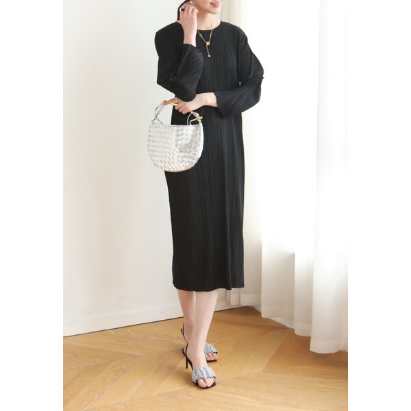 2MUAY รุ่น GJO8848 เดรสพลีทคุณภาพ LONG SLEEVE PLEATED DRESS 8 สี FREE SIZE