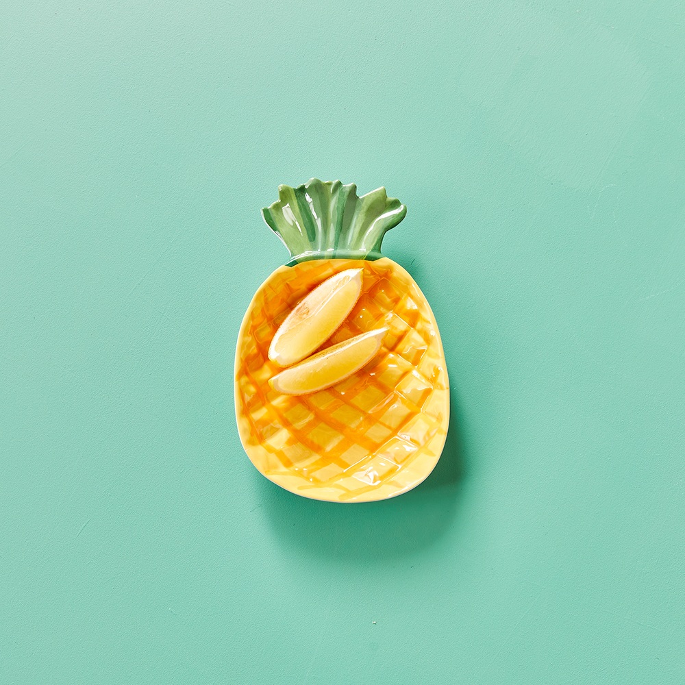 (Pre-order)  Summer Costa - Melamine Pineapple Dip Bowl 18  cm