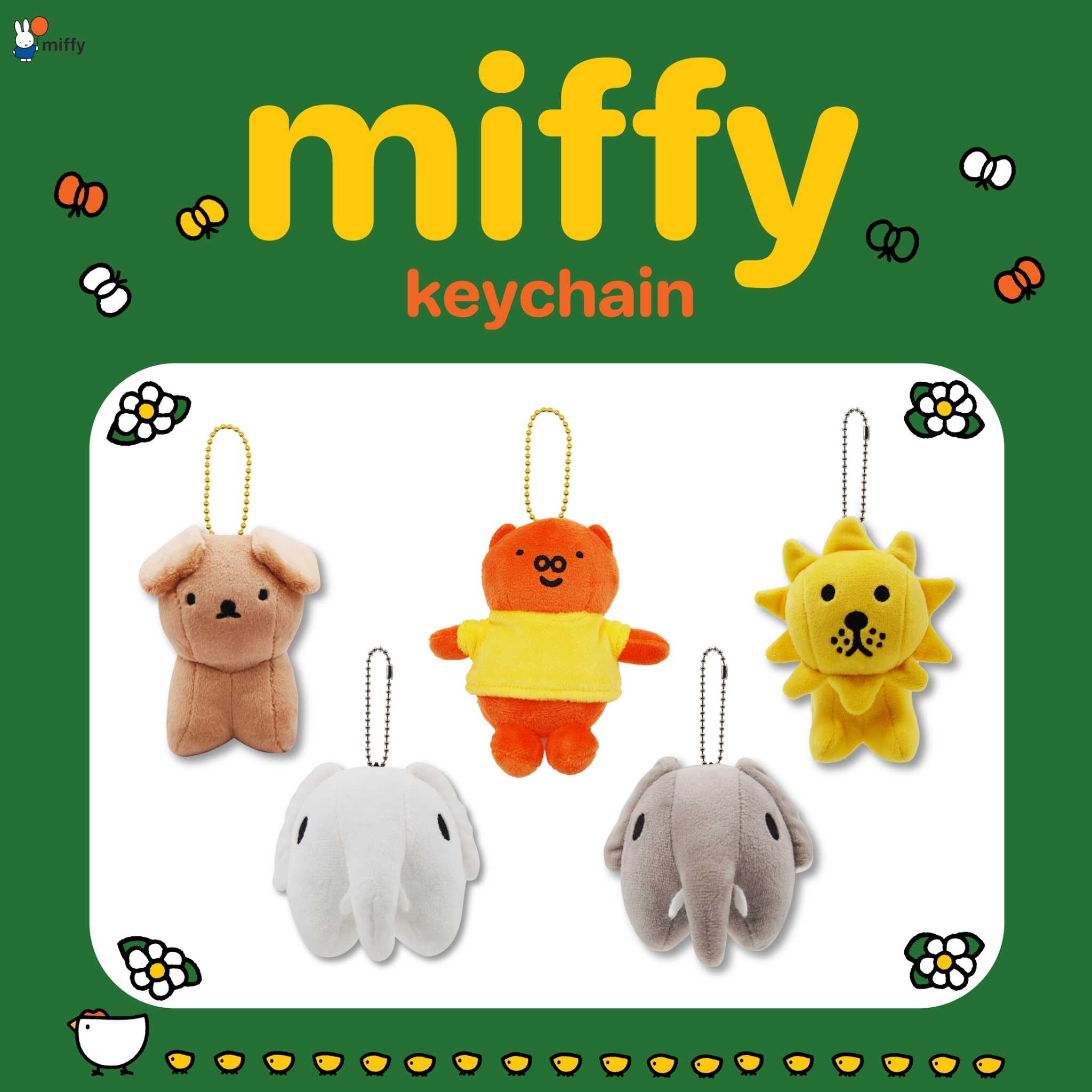Miffy and The Gang Keychain
