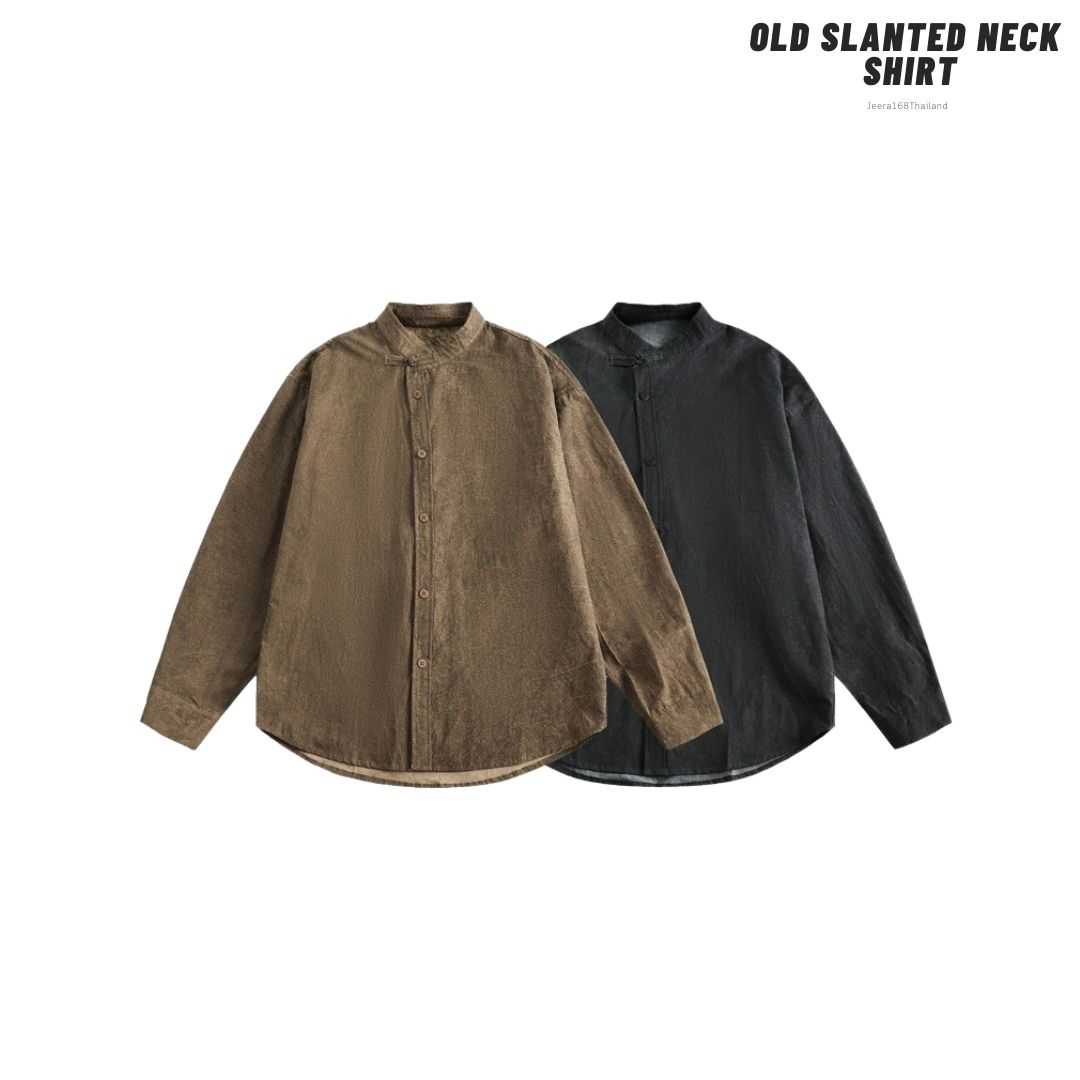 Jeera168 | Old slanted neck shirt (พรีออเดอร์)