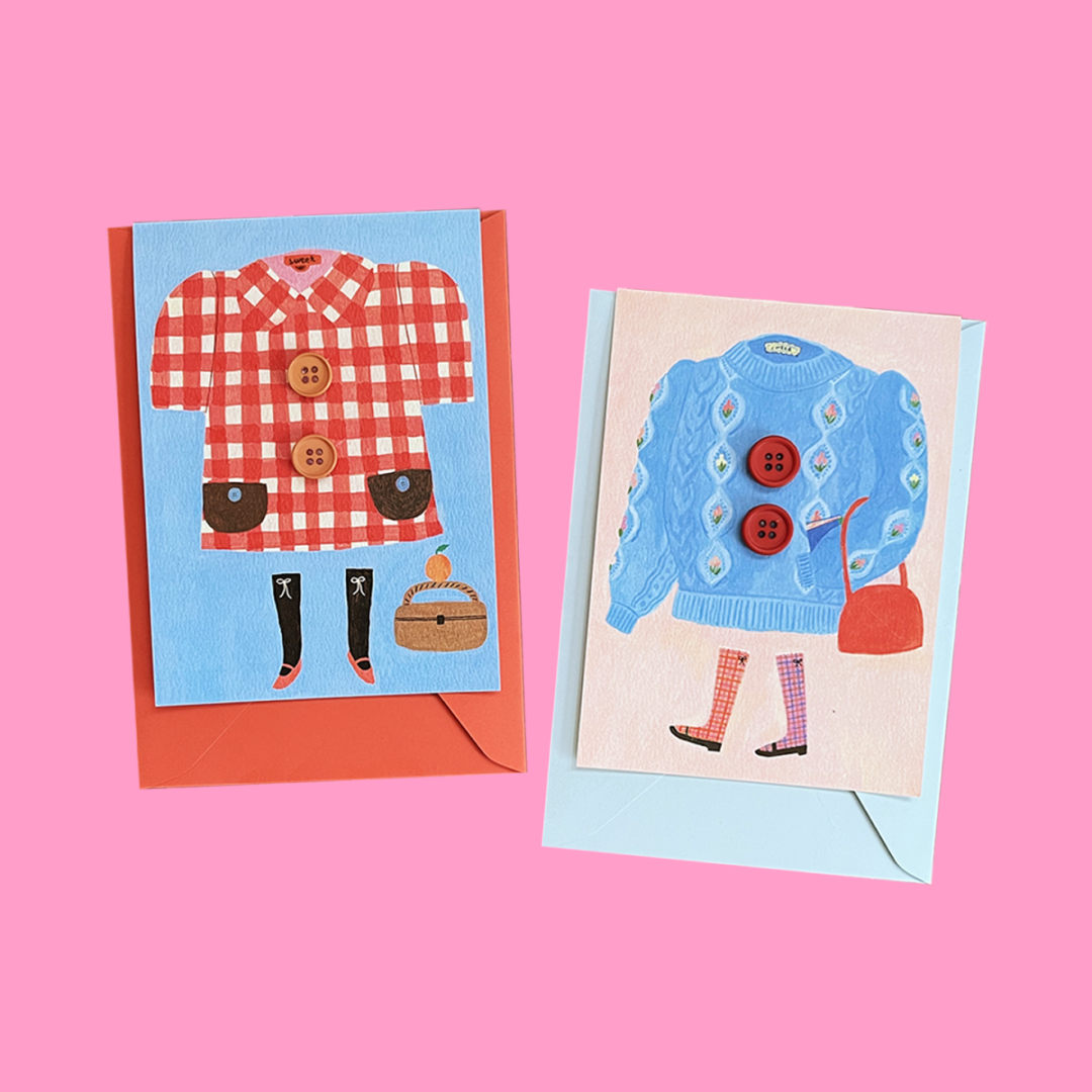 [a letter from] button card - grandma