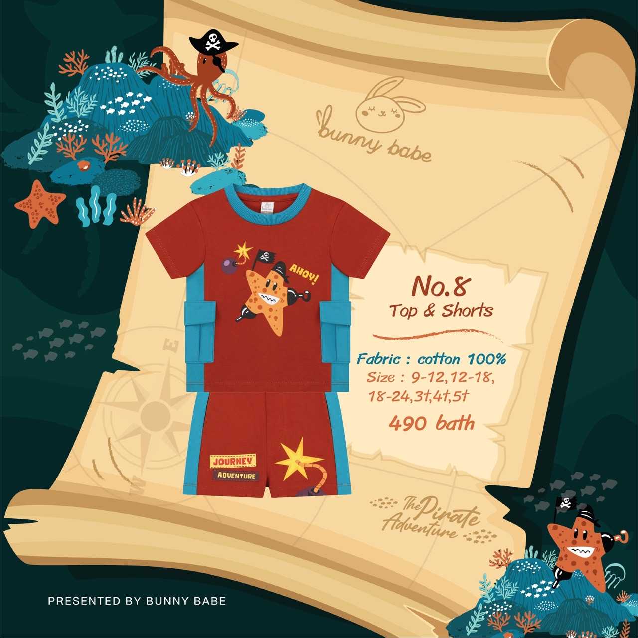 The Pirate Adventure No.8 - Top&Shorts