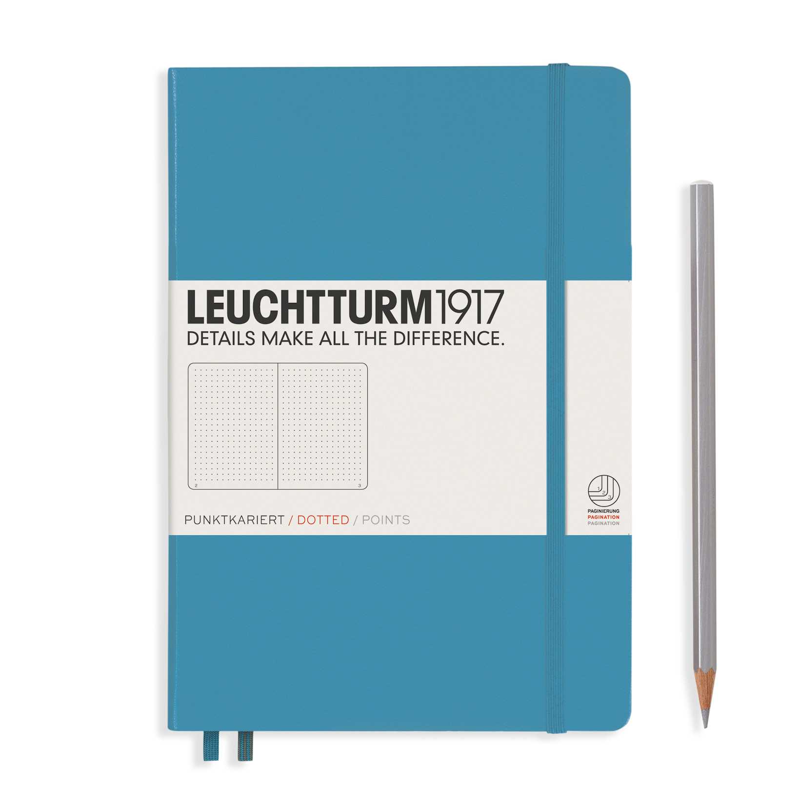 Leuchtturm1917 Hardcover Notebooks Nordic Blue สมุดโน๊ต Leuchtturm1917 ปกแข็ง สีฟ้าเทา