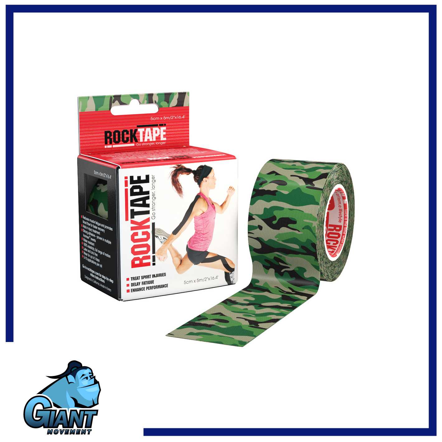RockTape Camo Green ขนาด 5cm x 5m