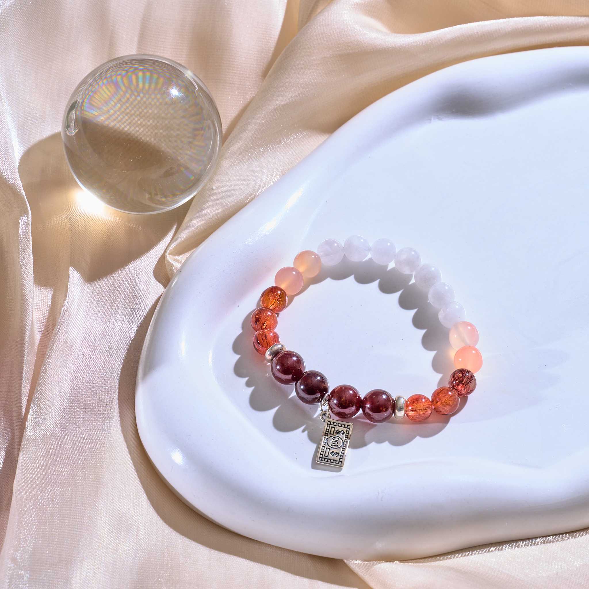 กำไลหินเสริมการเงิน เงินเข้าง่ายออกยาก เสริมความรัก ❤️💗🤍Abundance Bracelet